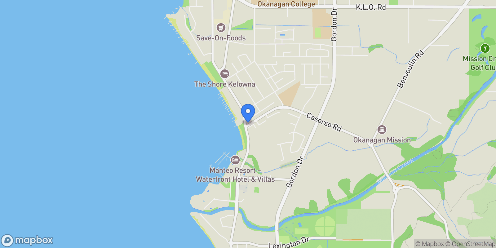 Map showing 610 Barrera Road, Kelowna, BC V1W 3K2, Kelowna, British Columbia, Canada.