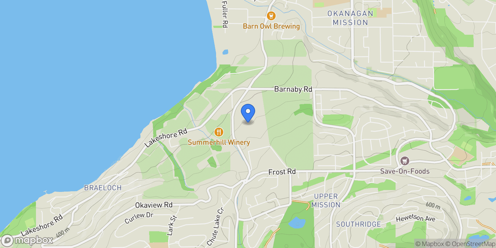 Map showing 4855 Chute Lake Road, Kelowna, BC V1W 4M3, Kelowna, British Columbia, Canada.
