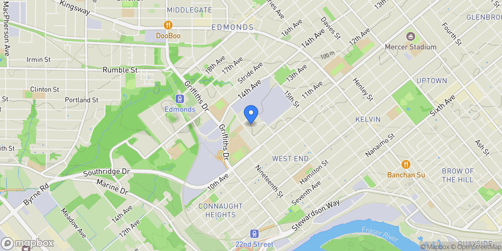 Map showing 7683 Park Crescent 1306, Burnaby, British Columbia, Canada.