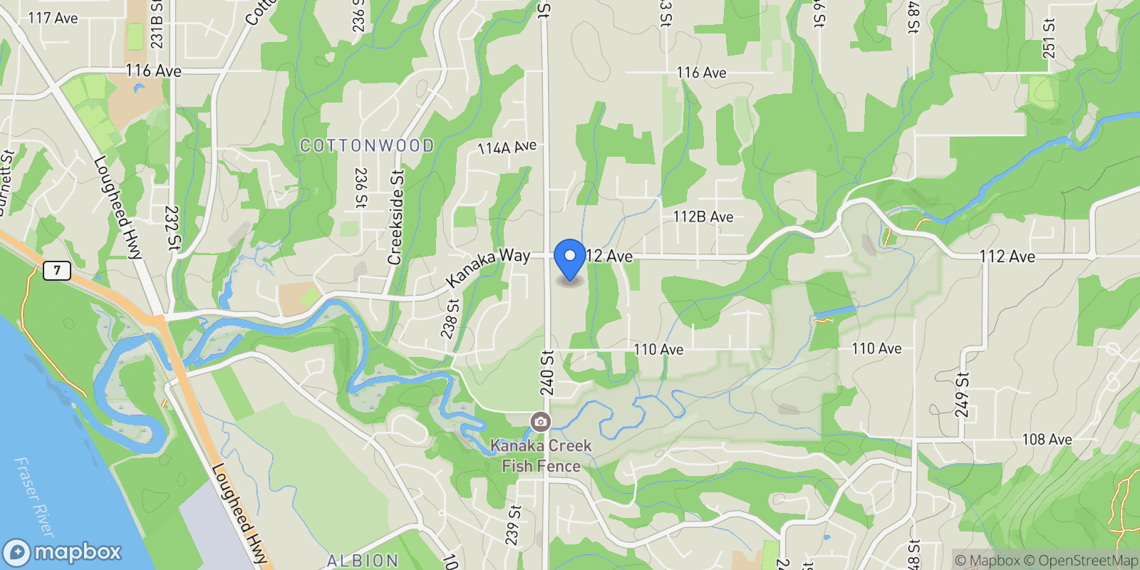 Map showing 24076 112 Avenue 99, Maple Ridge, British Columbia, Canada.
