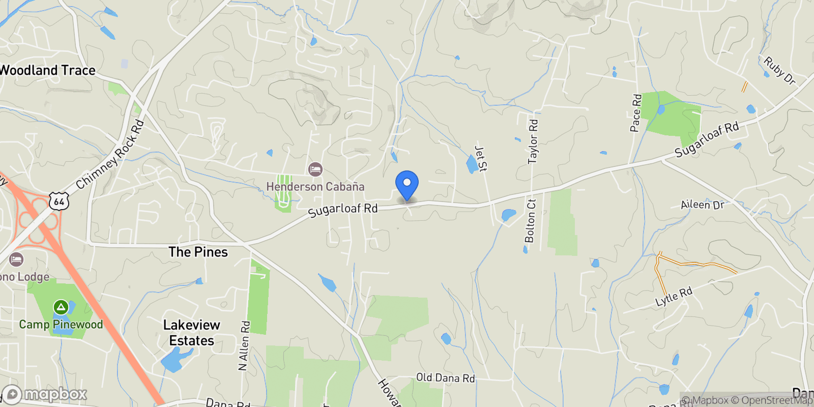 Map showing 000 Southern Visions Drive, Hendersonville, NC 28792, Hendersonville, North Carolina, United States.