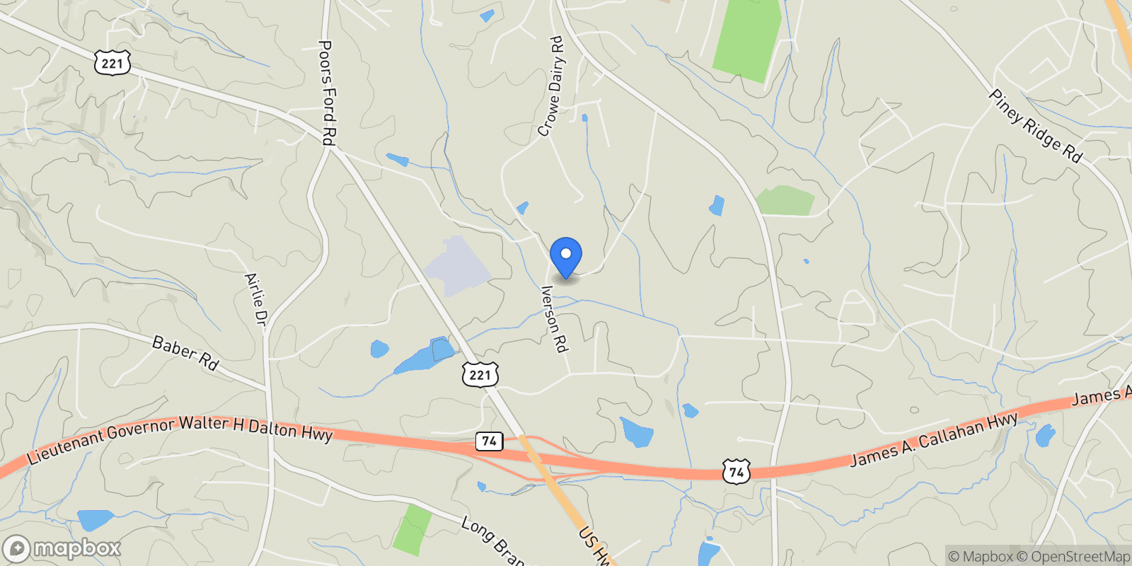 Map showing 732 Crowe Dairy Road, Forest City, NC 28043, Forest City, NC, United States.