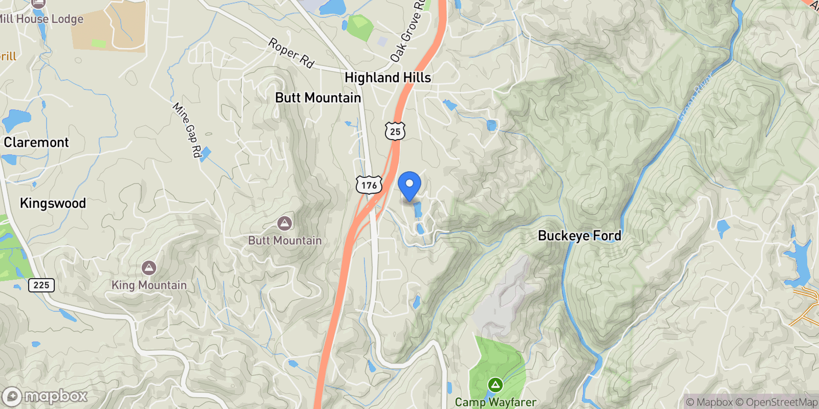 Map showing 101 LAKEMONT Drive, Flat Rock, NC 28731, Flat Rock, North Carolina, United States.