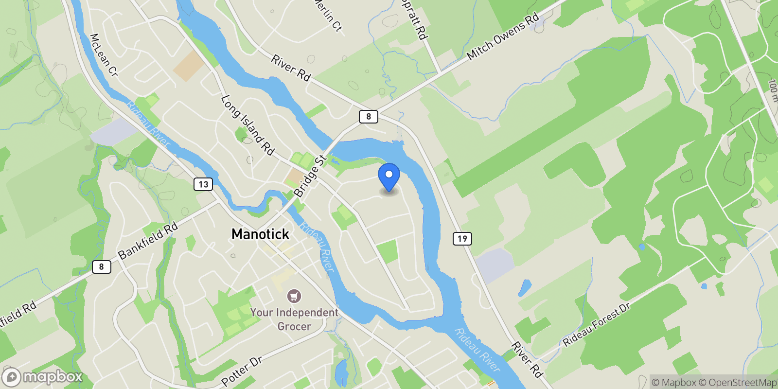 Map showing 1041 Brandywine Court, Ottawa, Ontario, Canada.