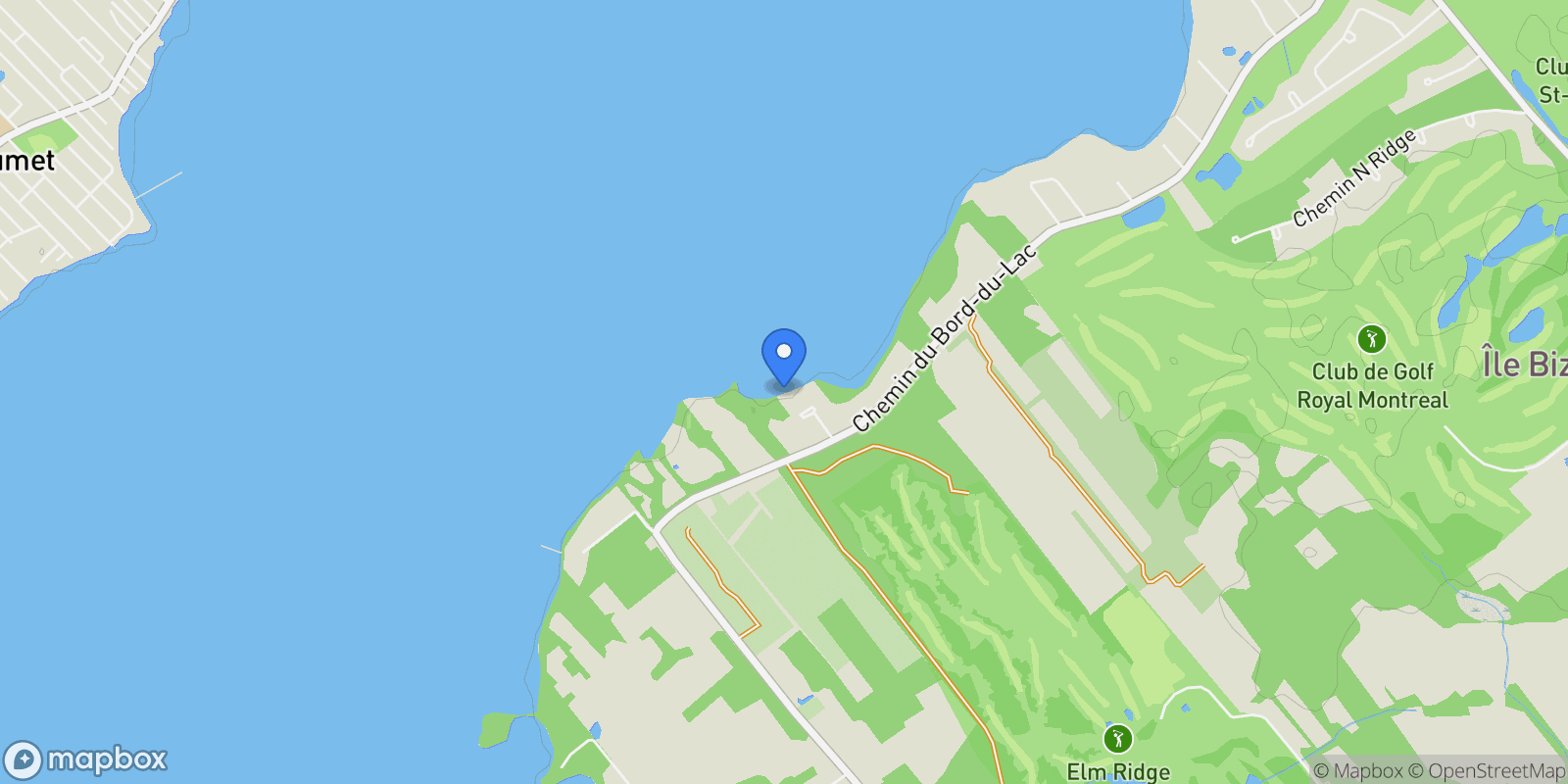 Map showing 16 Place du Moulin, L Ile Bizard Sainte Genevieve, QC H9E1N2, Montréal, Quebec, Canada.