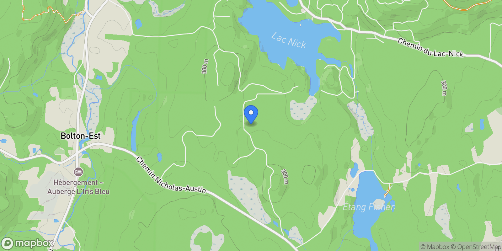 Map showing 210 Rue des Sommets, Bolton-Est, QC J0E1G0, Bolton-Est, Quebec, Canada.