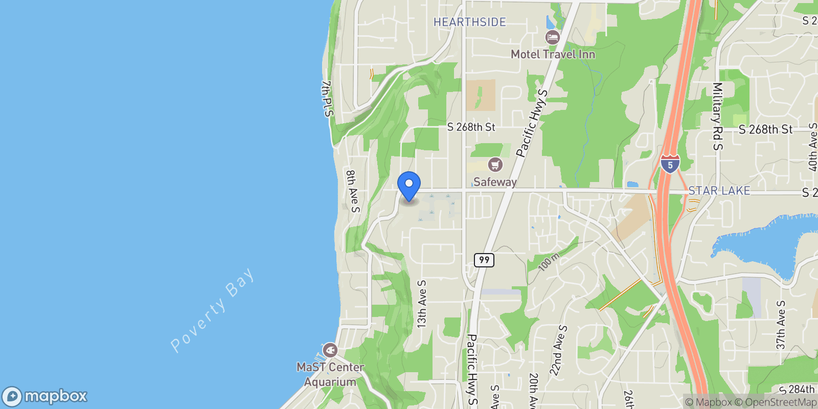 Map showing 1217 S 273rd Place, Des Moines, WA 98198, Des Moines, Washington, United States.