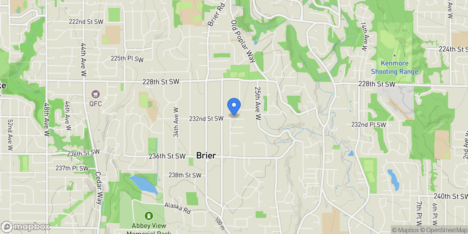 Map showing 2723 232nd Street SW, Brier, WA 98036, Lynnwood, Washington, United States.