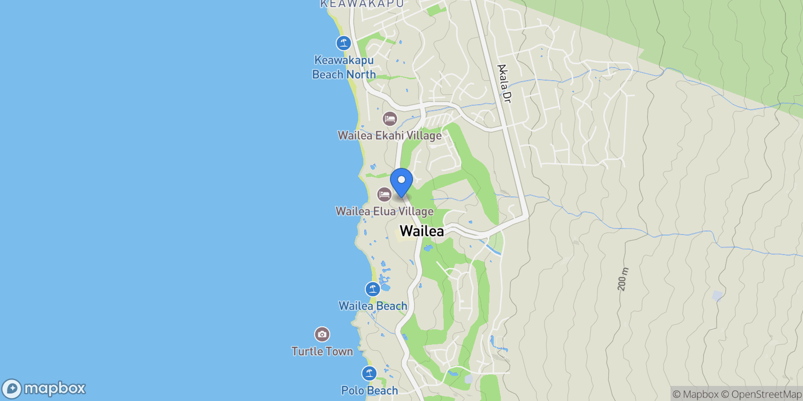 Map showing 3600 WAILEA ALANUI Dr, Kihei, HI 96753, Kihei, Hawaii, United States.