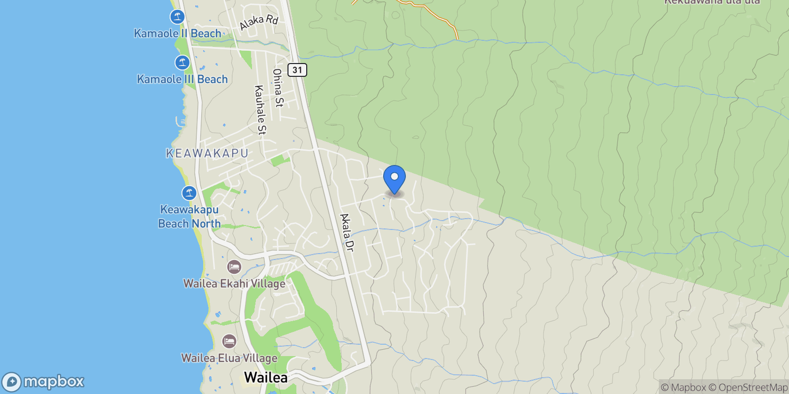 Map showing 595 Kupulau Dr, Kihei, HI 96753, Kihei, Hawaii, United States.