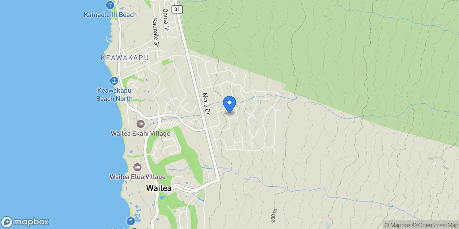Map showing 3379 Kehala Dr, Kihei, HI 96753, Kihei, Hawaii, United States.