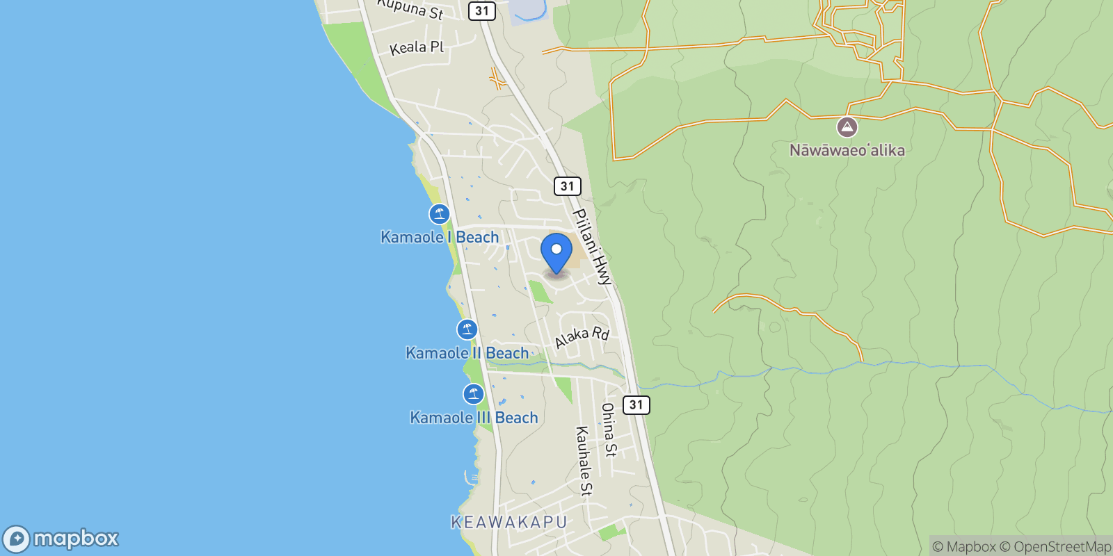 Map showing 30 Laukahi St, Kihei, HI 96753, Kihei, Hawaii, United States.