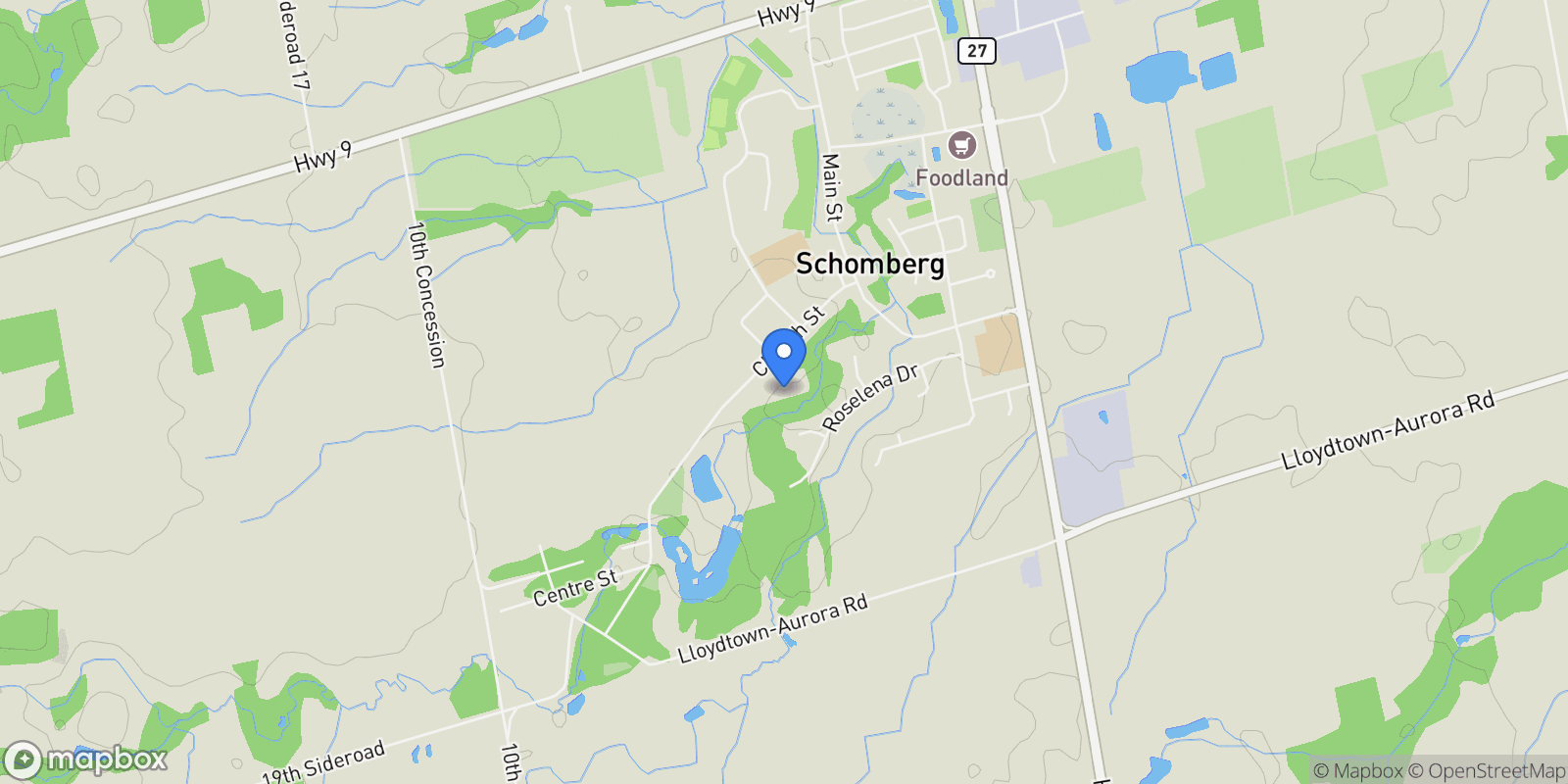 Map showing 149 Church St  216, King, ON L0G 1T0, King, Ontario, Canada.