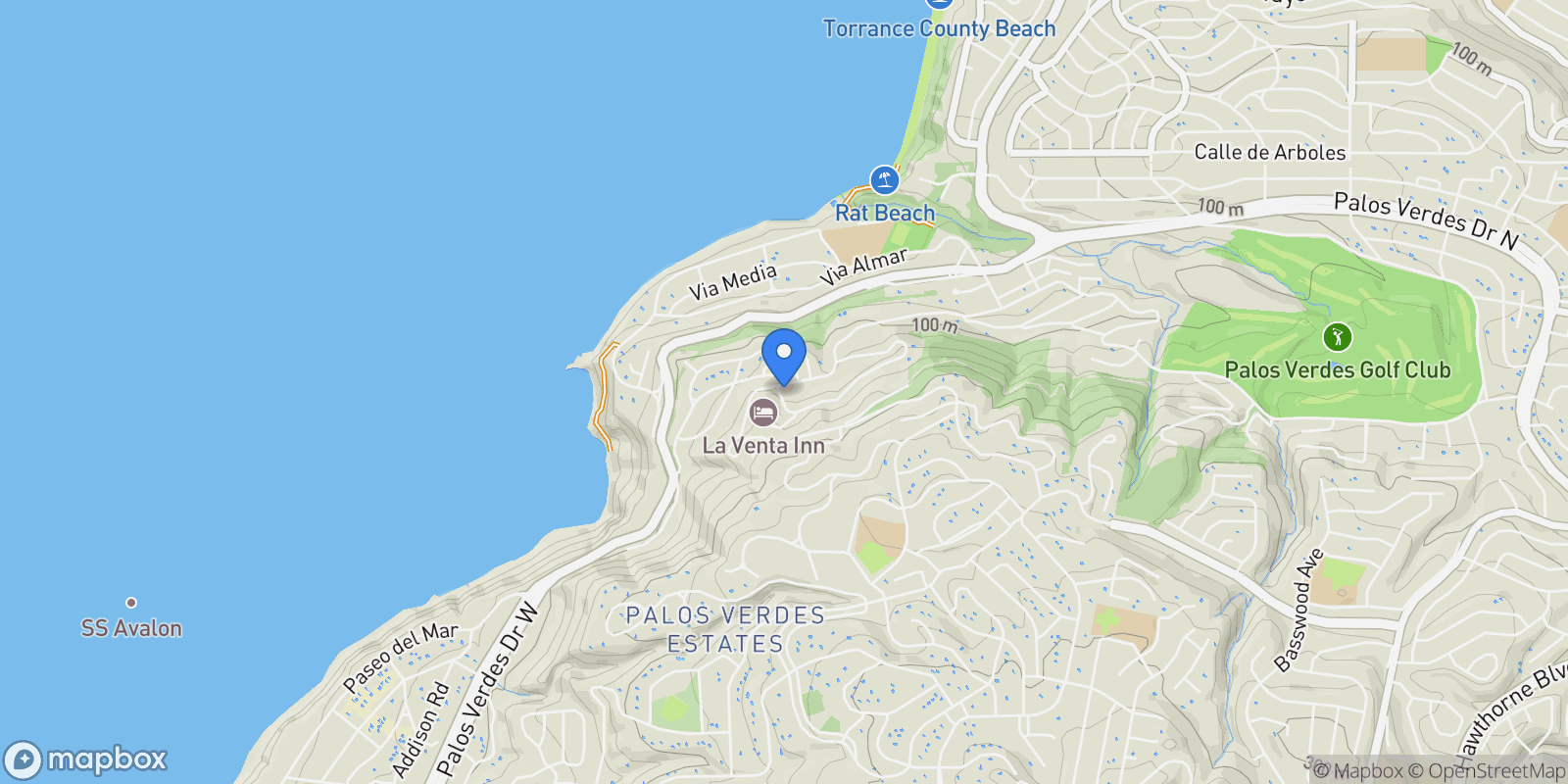 Map showing 760 Vía Del Monte , Palos Verdes Estates, CA 90274, Rolling Hills Estates, California, United States.