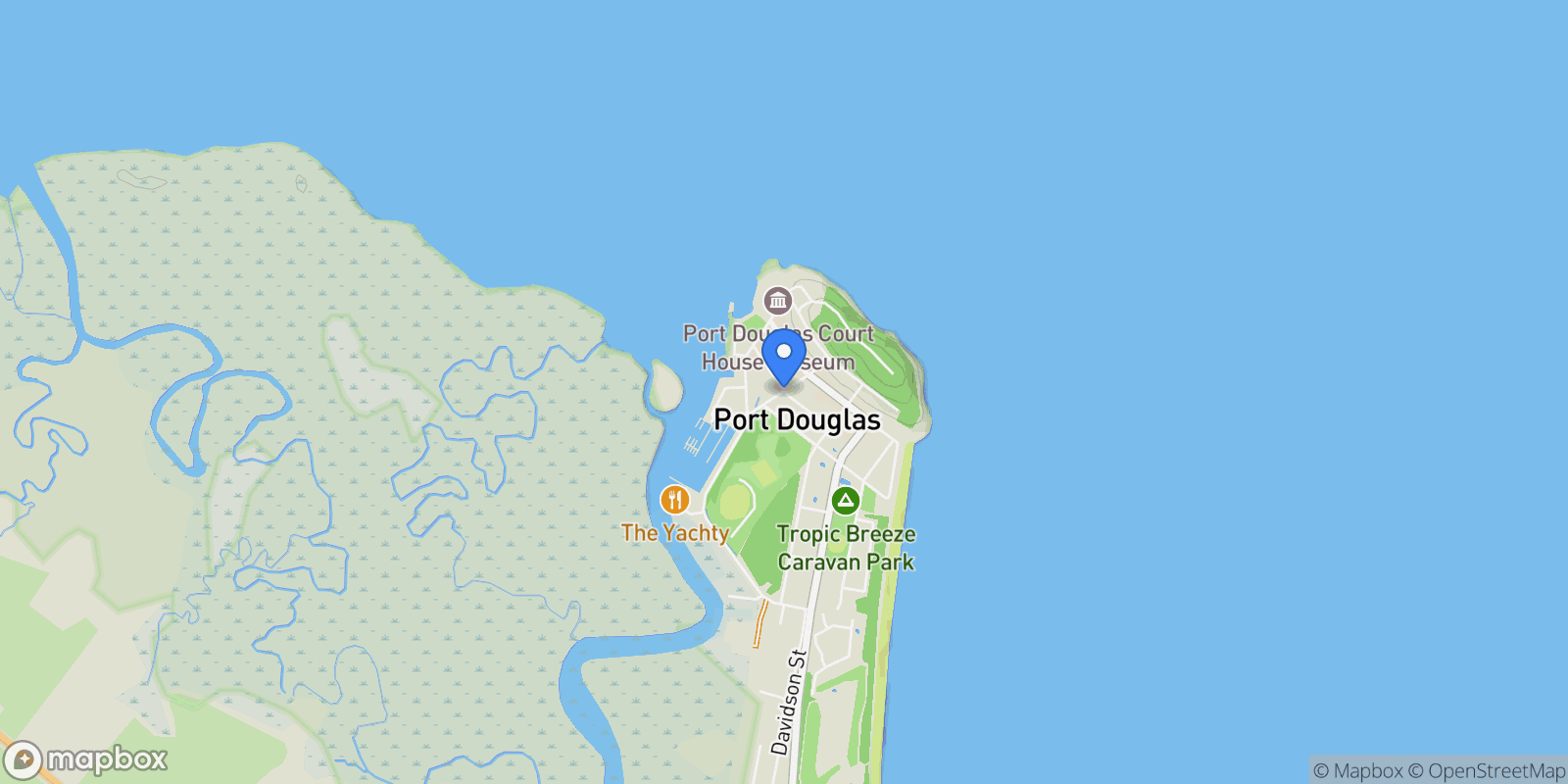 Map showing Warner St, Port Douglas QLD 4877, Australia, Port Douglas, Queensland, Australia.