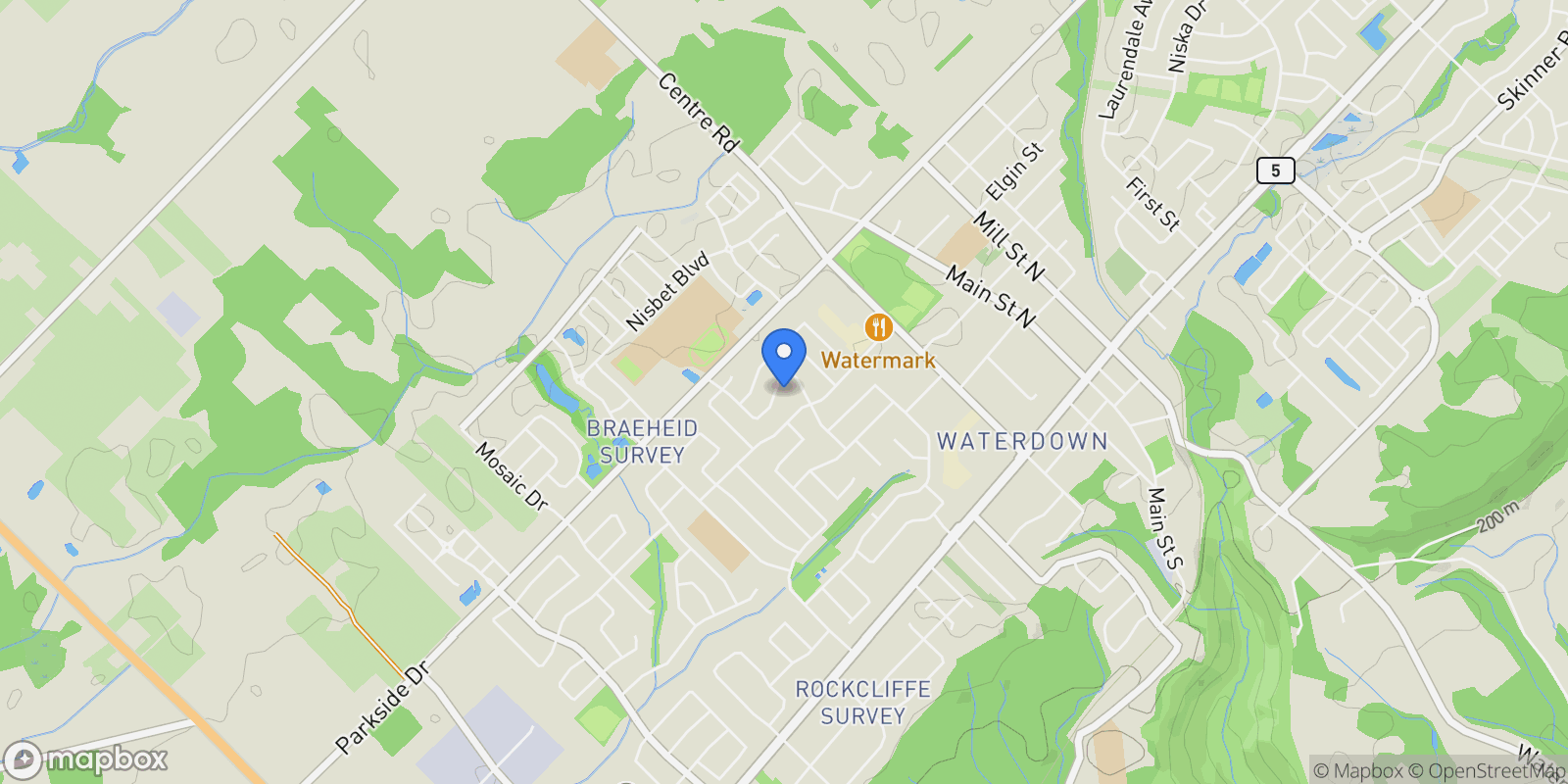 Map showing 8 Keewaydin Street, Hamilton, ON L8B 0K1, Hamilton, Ontario, Canada.