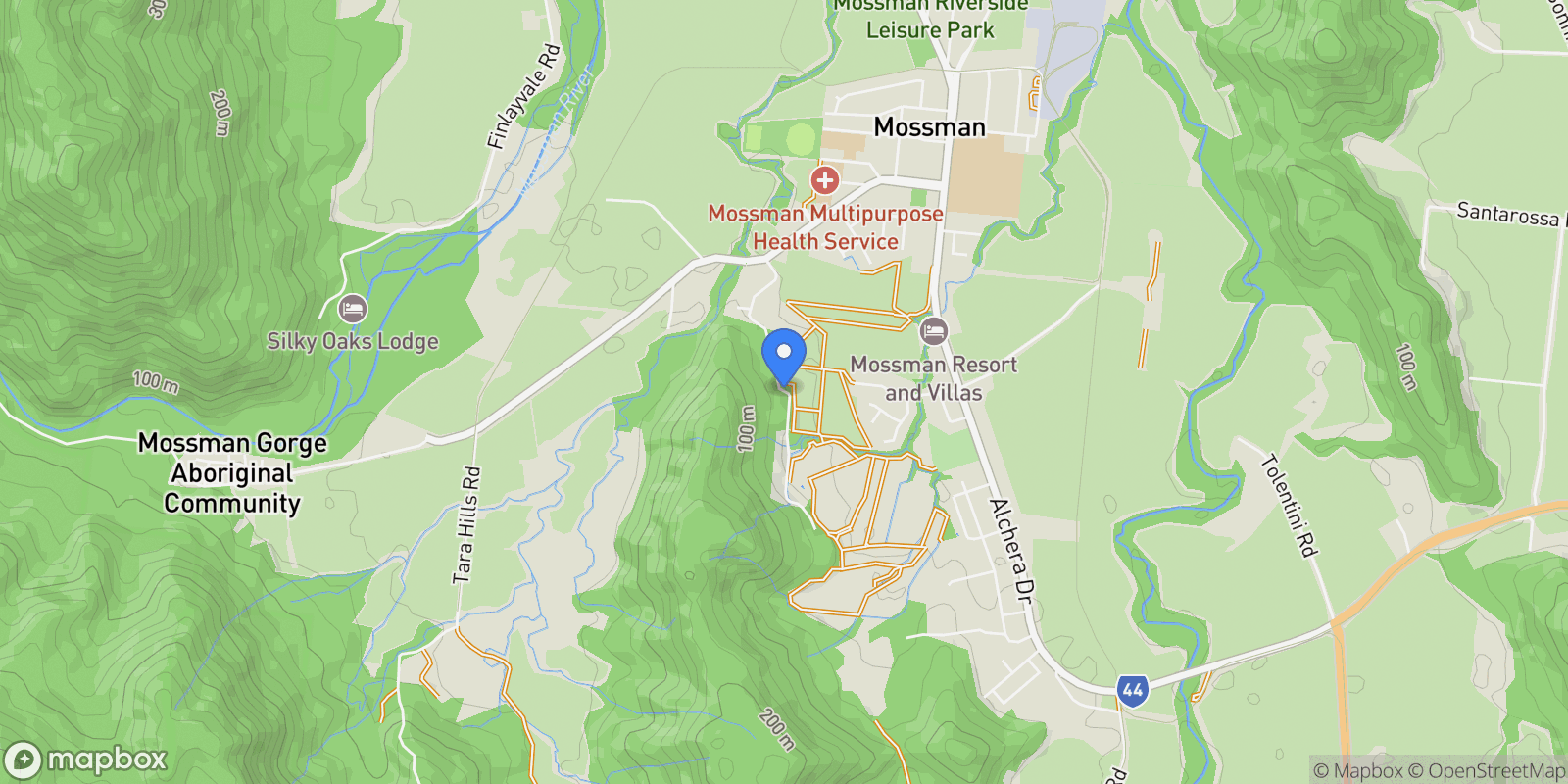Map showing Coral Sea Dr, Mossman Gorge QLD 4873, Australia, Mossman Gorge, Queensland, Australia.
