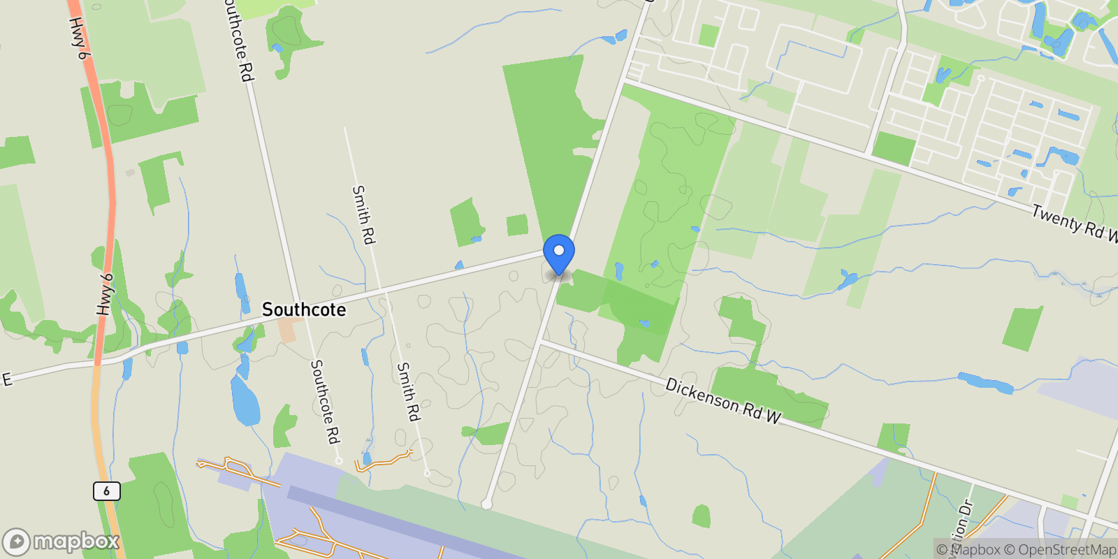 Map showing 677 Glancaster Road, Hamilton, ON L0R 1W0, Hamilton, Ontario, Canada.