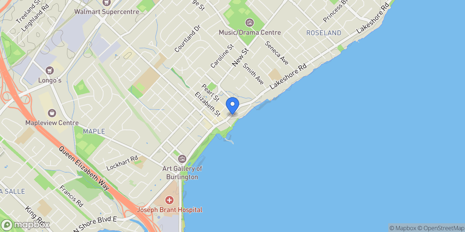 Map showing 2060 Lakeshore Road #508, Burlington, ON L7R 0G2, Burlington, Ontario, Canada.