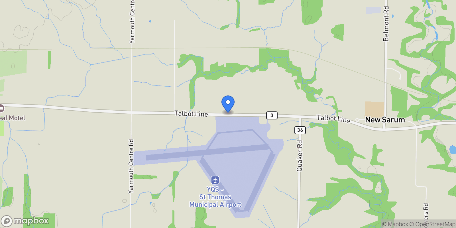 Map showing 44868-44892 Talbot Line N/A, Central Elgin, ON N5P 3S7, St. Thomas, Ontario, Canada.