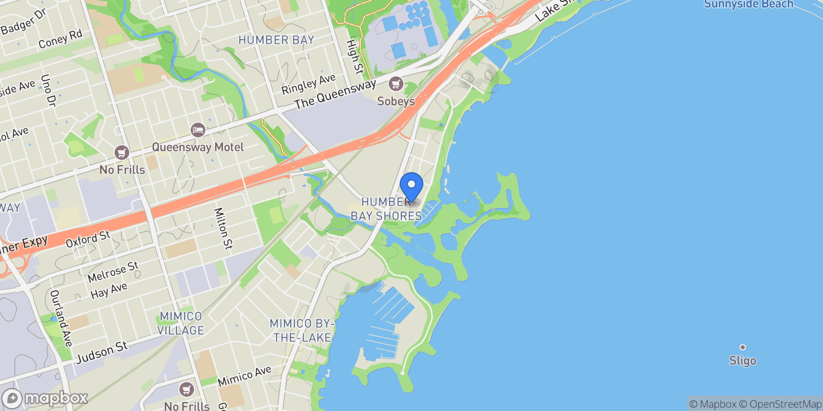 Map showing 20 Shore Breeze Dr  906, Toronto, ON M8V 0C7, Toronto, Ontario, Canada.