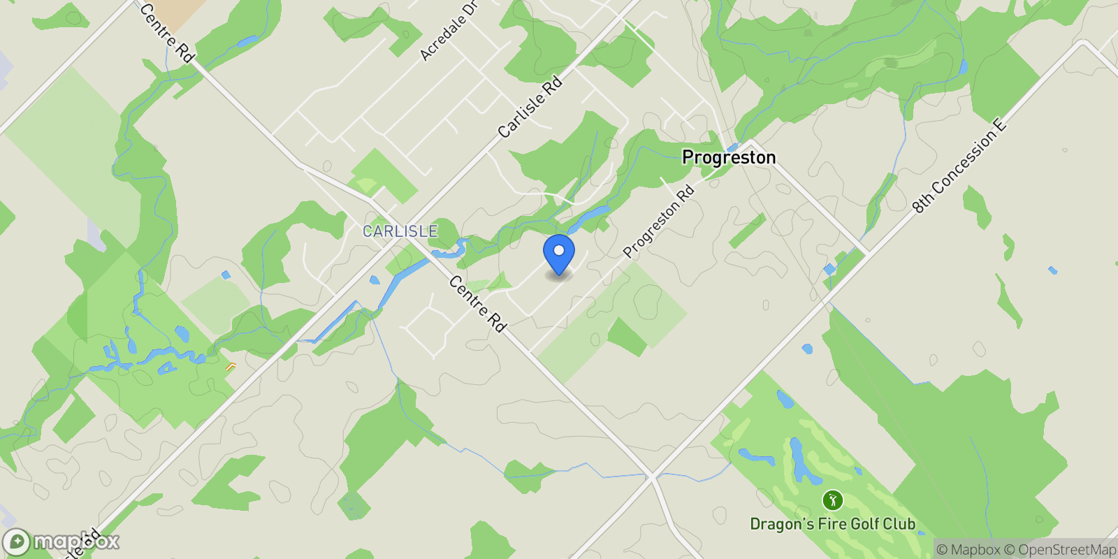 Map showing 10 Meander Close, Hamilton, ON L0R1H1, Hamilton, Ontario, Canada.