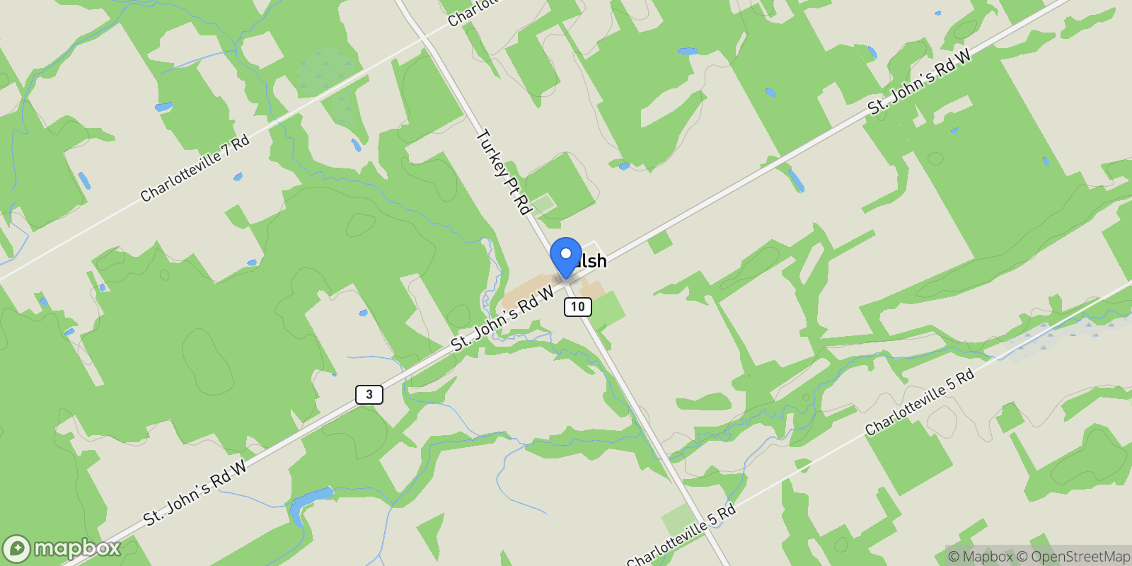 Map showing N/A Turkey Point Road N/a, Norfolk, ON N3Y 4K1, Simcoe, Ontario, Canada.