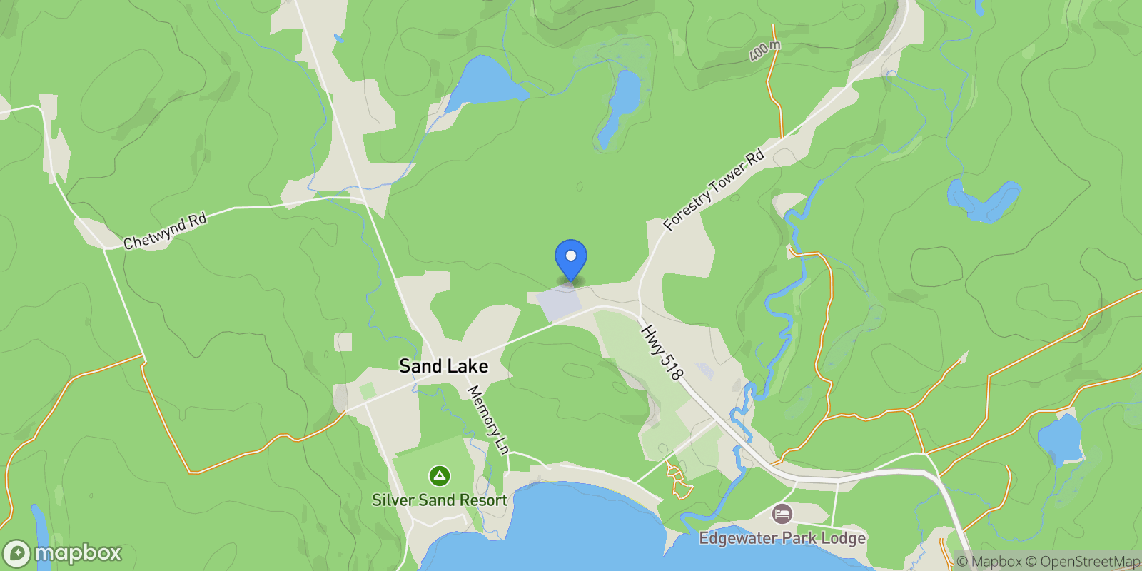 Map showing 4641 518 E Highway, Kearney, Ontario, Canada.