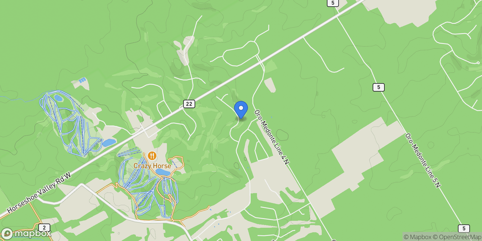 Map showing 16 Valleycrest Drive, Shanty Bay, Ontario, Canada.