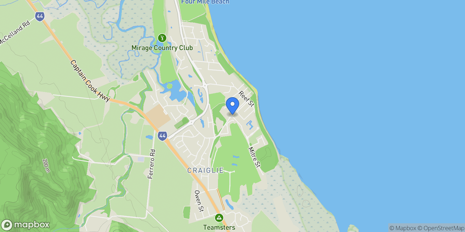 Map showing Port Douglas, Nautilus St, Port Douglas, Queensland, Australia.
