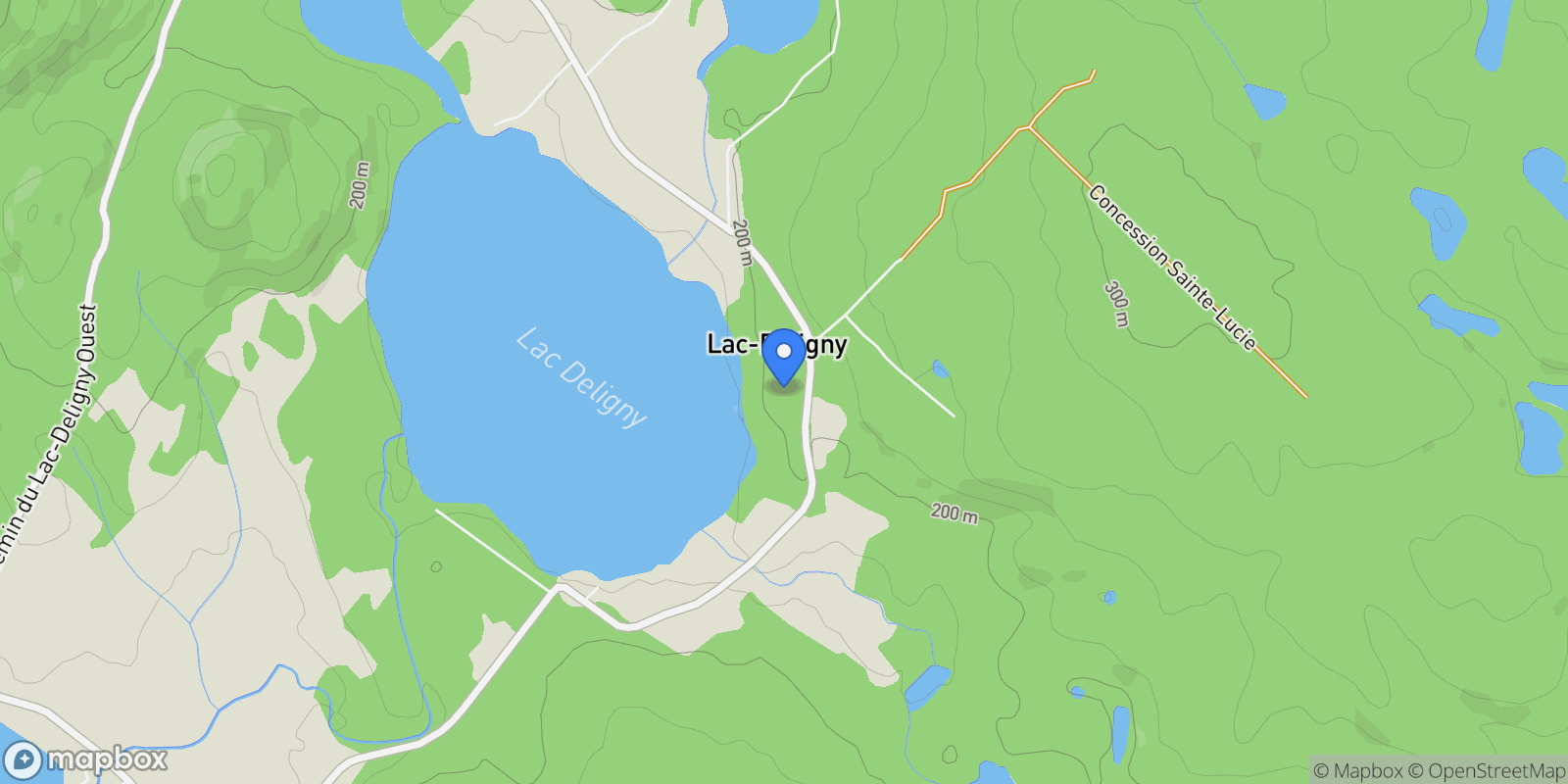 Map showing 521 Ch. du Lac-Deligny O., Mandeville, QC J0K1L0, Mandeville, Quebec, Canada.