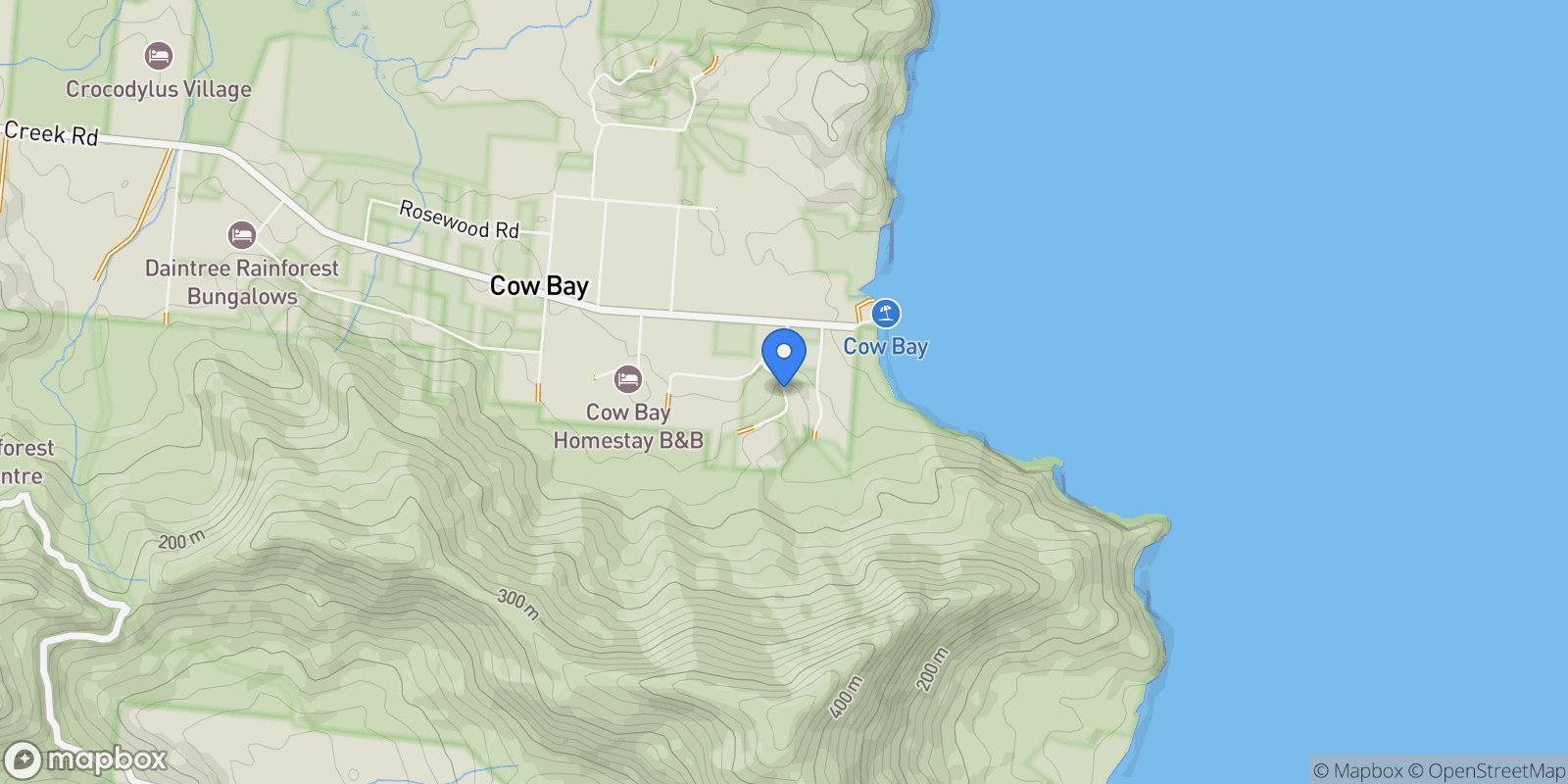 Map showing Cow Bay, Kauri Cl, Cow Bay, Queensland, Australia.