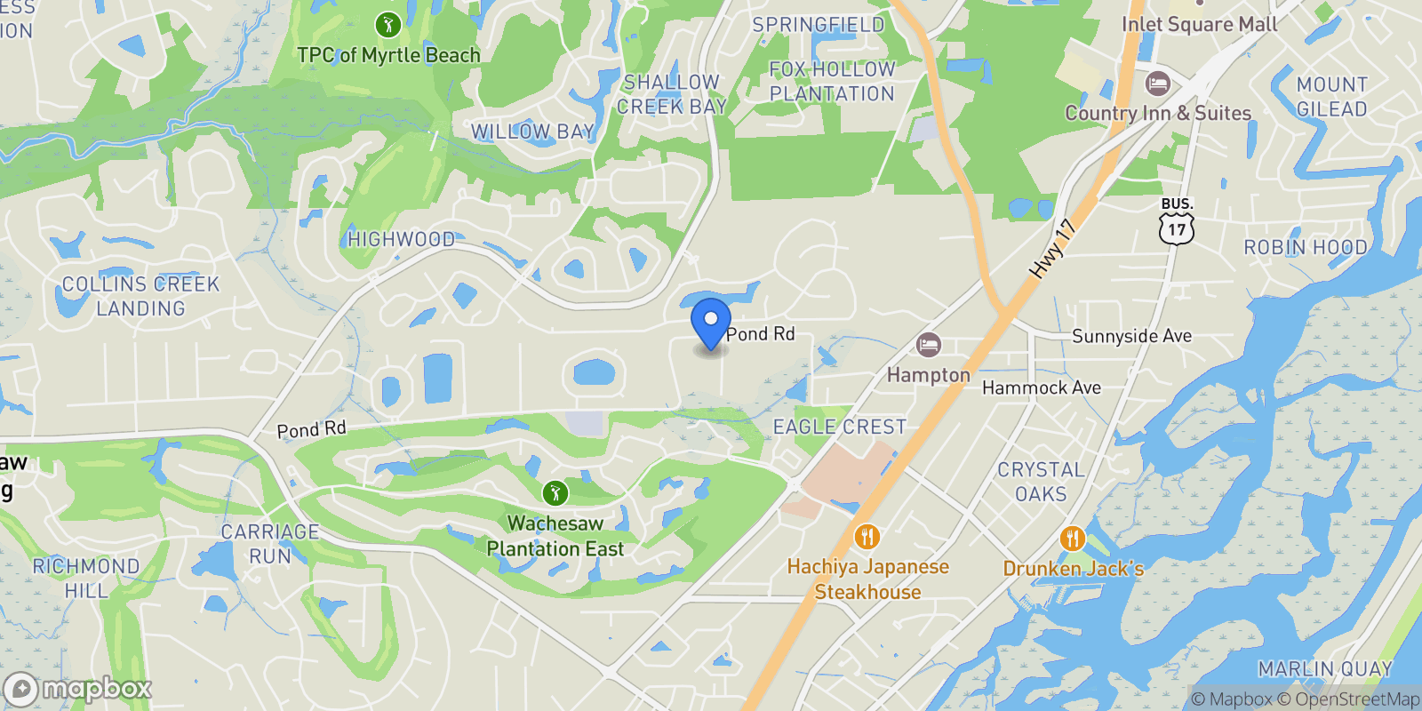 Map showing 1262 Limestone St., Murrells Inlet, SC 29576, Murrells Inlet, South Carolina, United States.