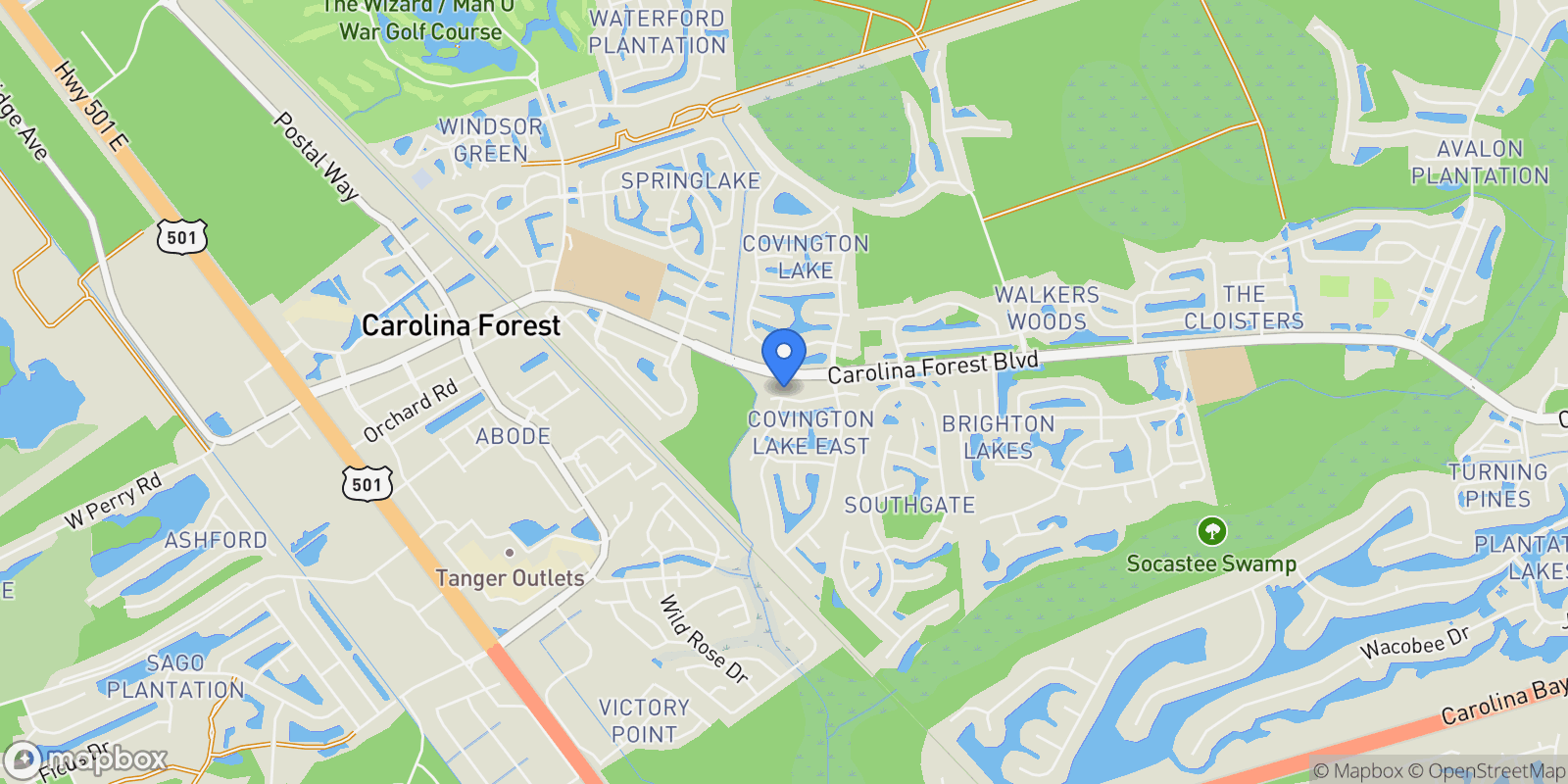 Map showing 334 N Bar Ct., Myrtle Beach, SC 29579, Myrtle Beach, South Carolina, United States.