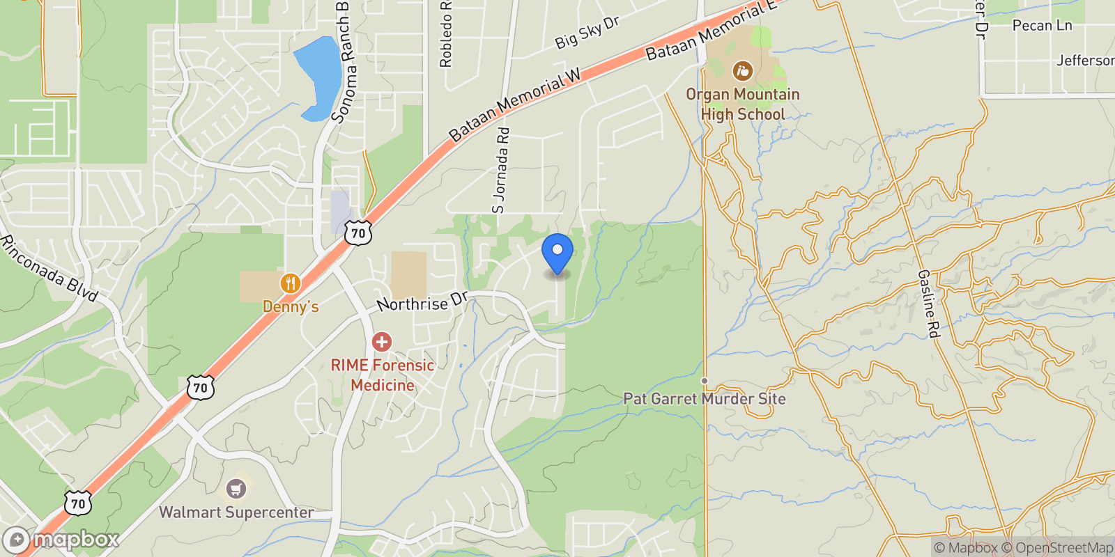 Map showing 4471 Nambe Arc, Las Cruces, NM 88011, Las Cruces, New Mexico, United States.