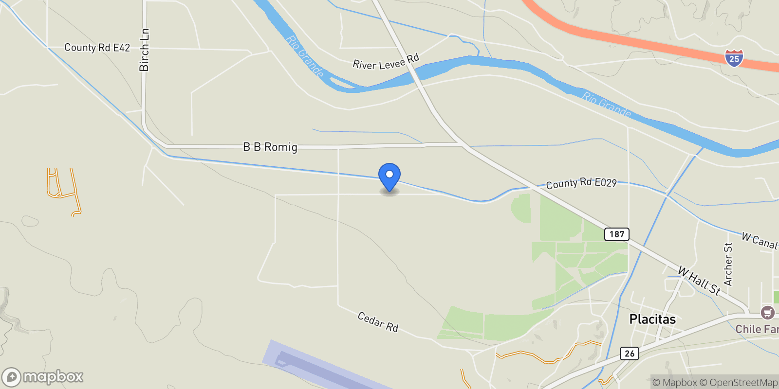 Map showing 215 Red Hills Road, Hatch, NM 87937, Hatch, New Mexico, United States.