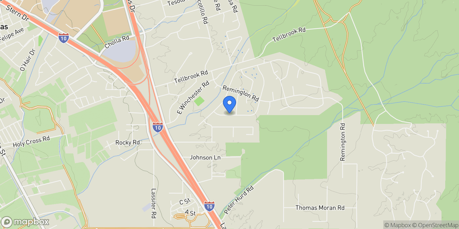 Map showing 5265 Redman Road, Las Cruces, NM 88011, Las Cruces, New Mexico, United States.