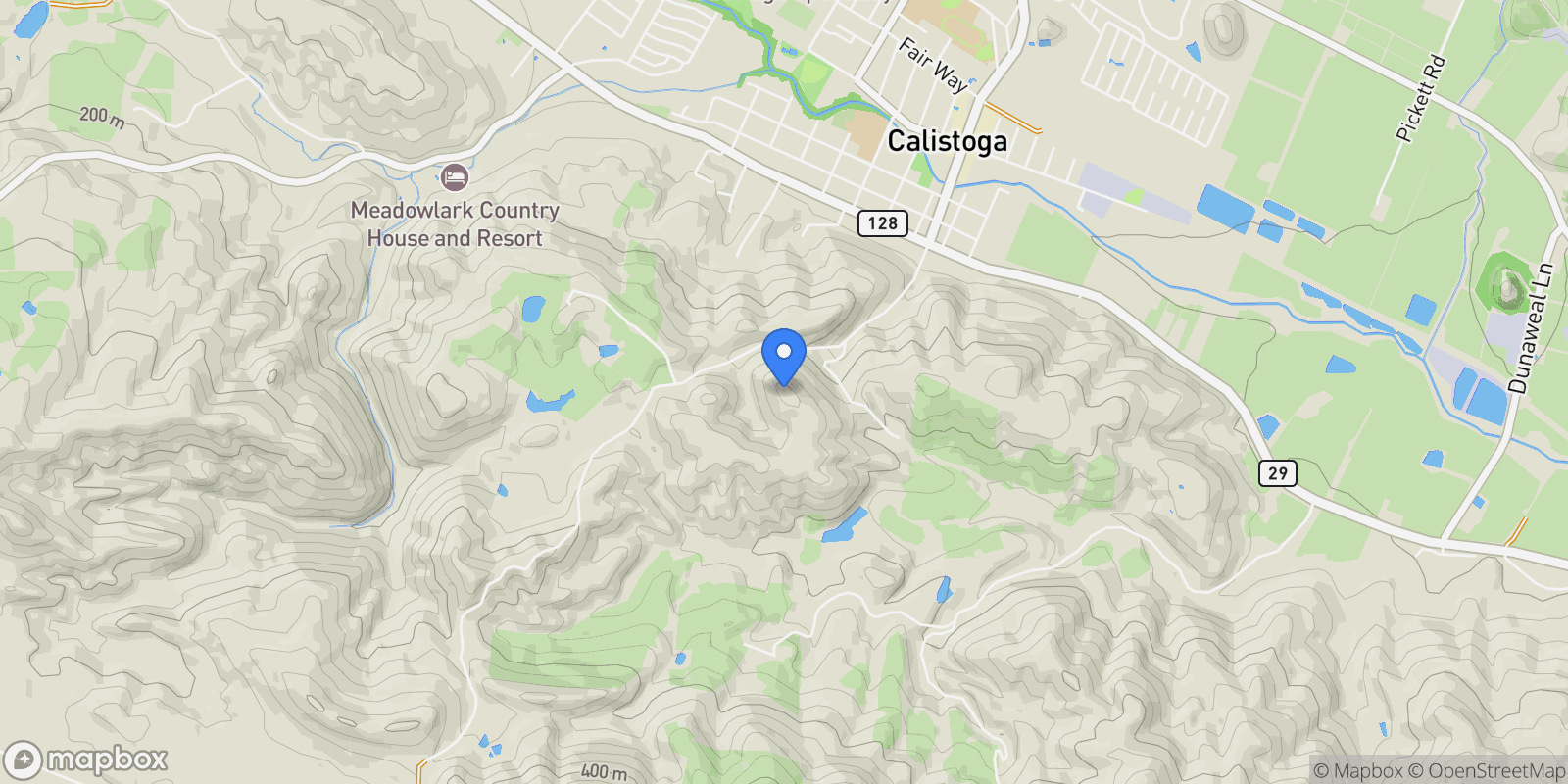Map showing 375 Kortum Canyon Rd, Calistoga, CA 94515, Calistoga, California, United States.