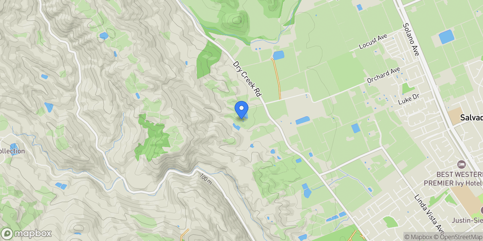 Map showing 3211 Dry Creek Rd, Napa, CA 94558, Napa, California, United States.