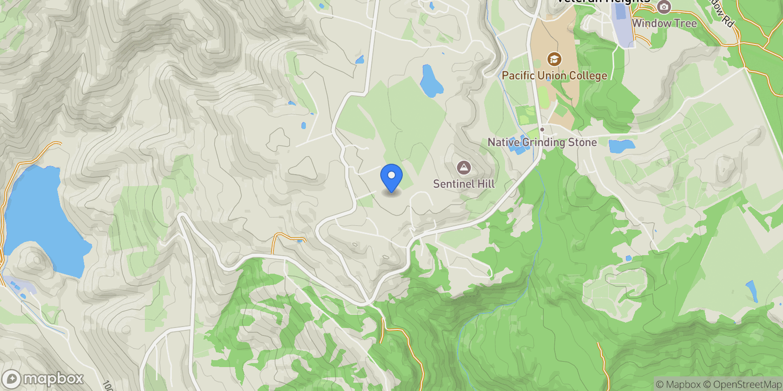 Map showing 335 Pine Breeze Dr, Angwin, CA 94508, Angwin, California, United States.