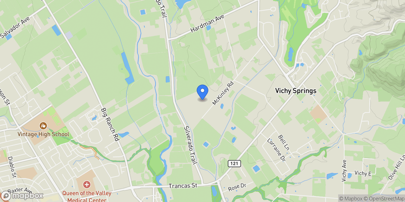 Map showing 1590 Mckinley Rd, Napa, CA 94558, Napa, California, United States.