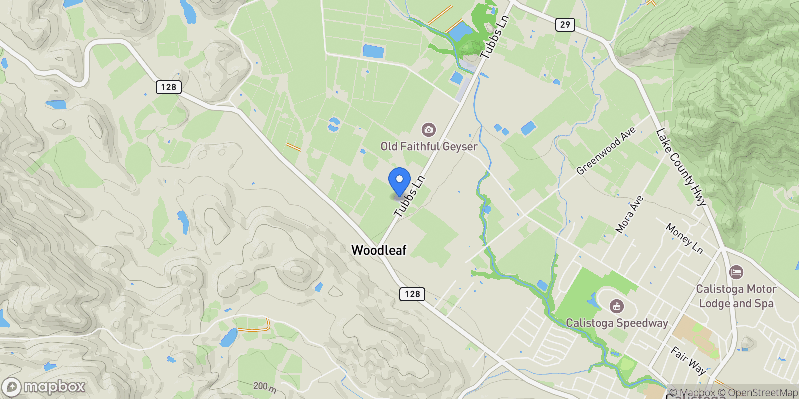 Map showing 1171 Tubbs Lane, Calistoga, CA 94515, Calistoga, California, United States.
