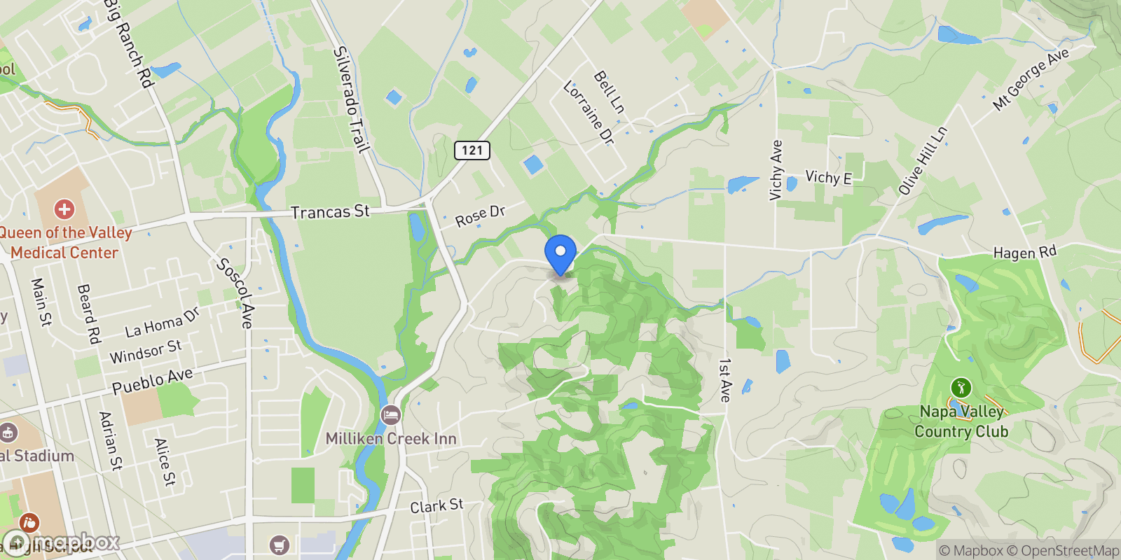 Map showing 6 Old Coach Road , Napa, CA 94558, Napa, California, United States.