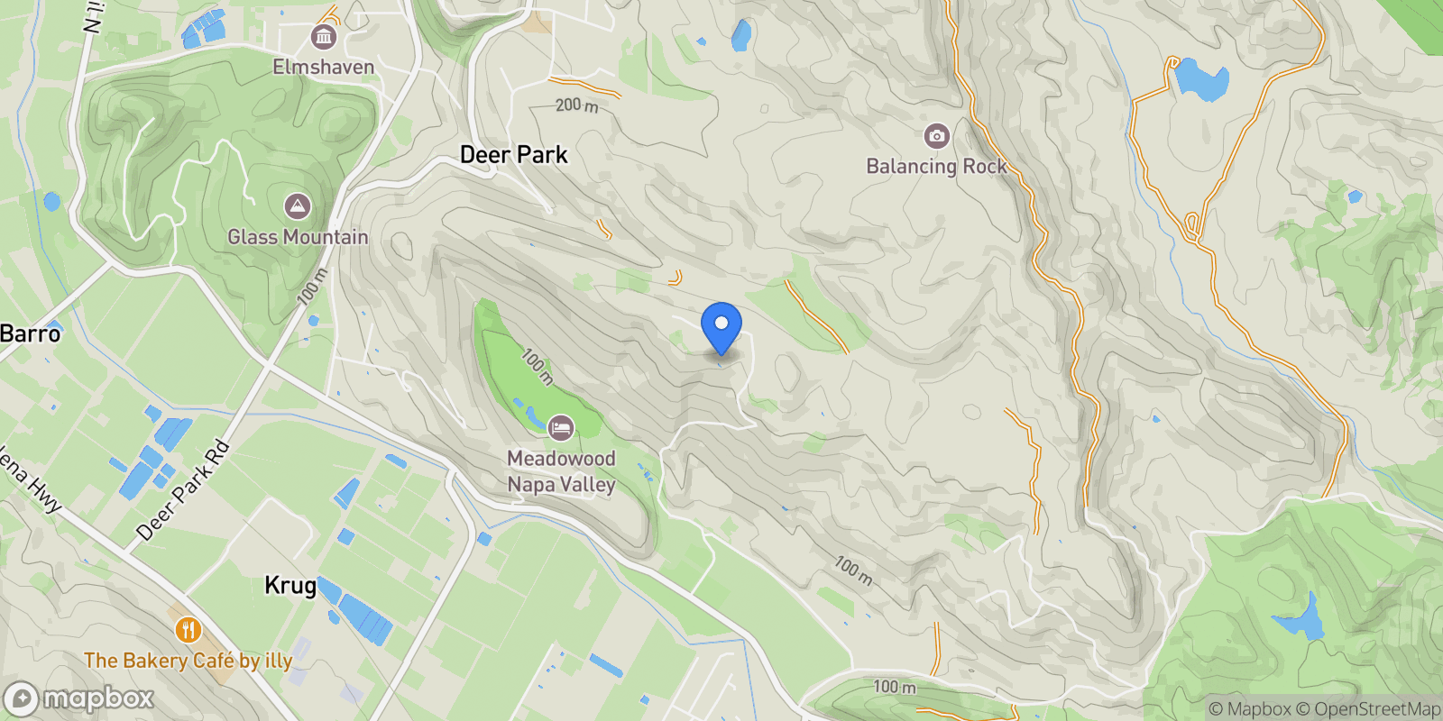 Map showing 860 Meadowood Lane , St. Helena, CA 94574, St. Helena, California, United States.