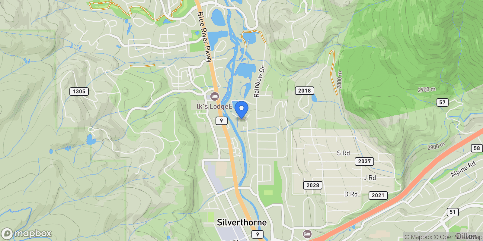 Map showing 245 Tennis Court , Silverthorne, CO 80498, Silverthorne, Colorado, United States.