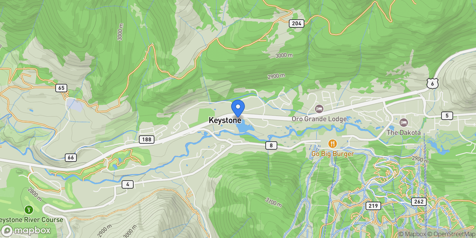 Map showing 22138 U.S. 6 #1553, Keystone, CO 80435, Dillon, Colorado, United States.
