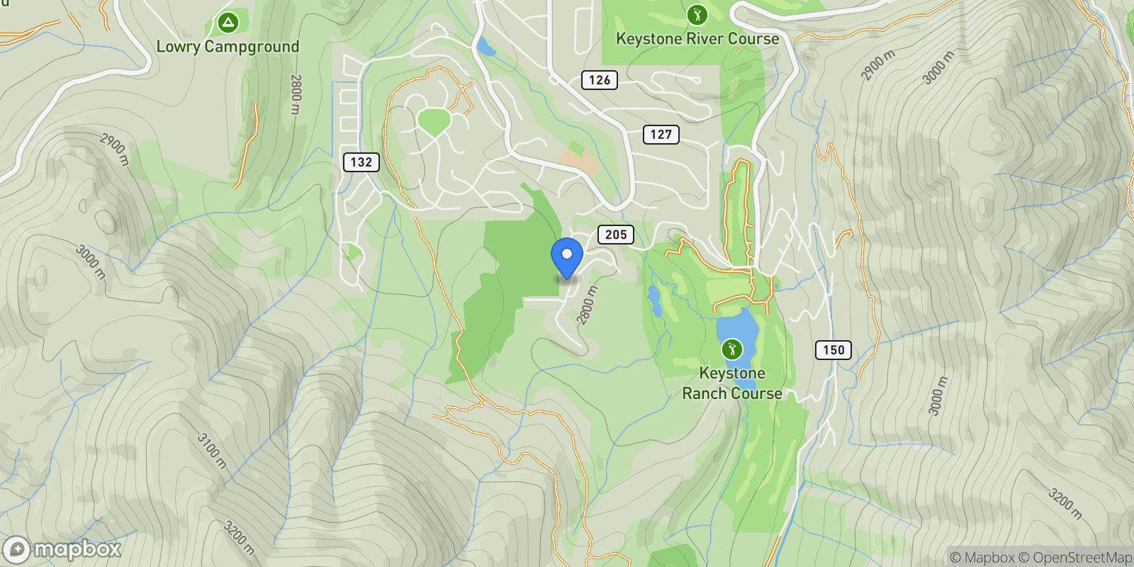 Map showing 840 Penstemon Road , Keystone, CO 80435, Dillon, Colorado, United States.