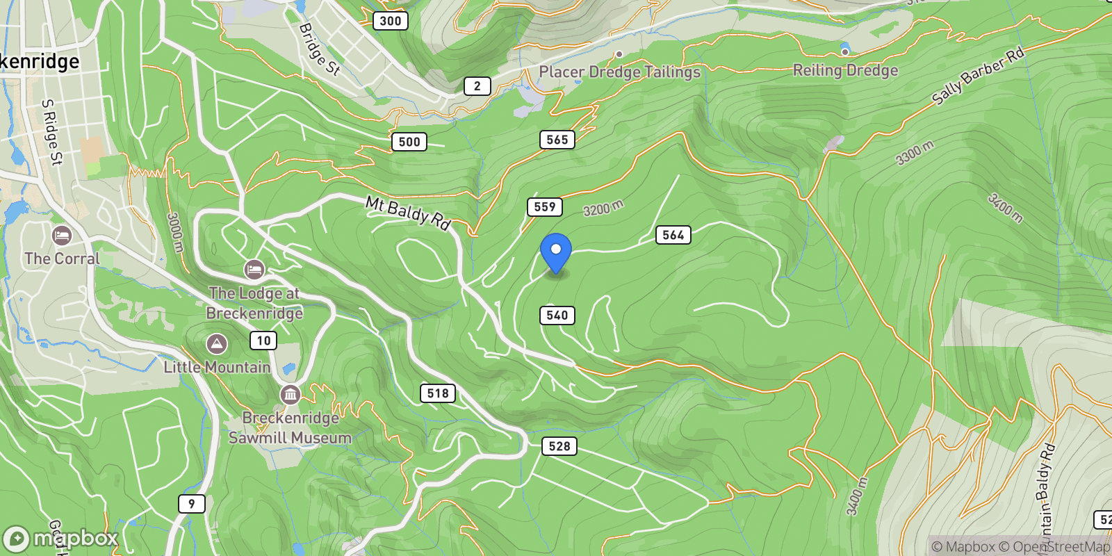 Map showing 316 Fuller Placer Road , Breckenridge, CO 80424, Breckenridge, Colorado, United States.