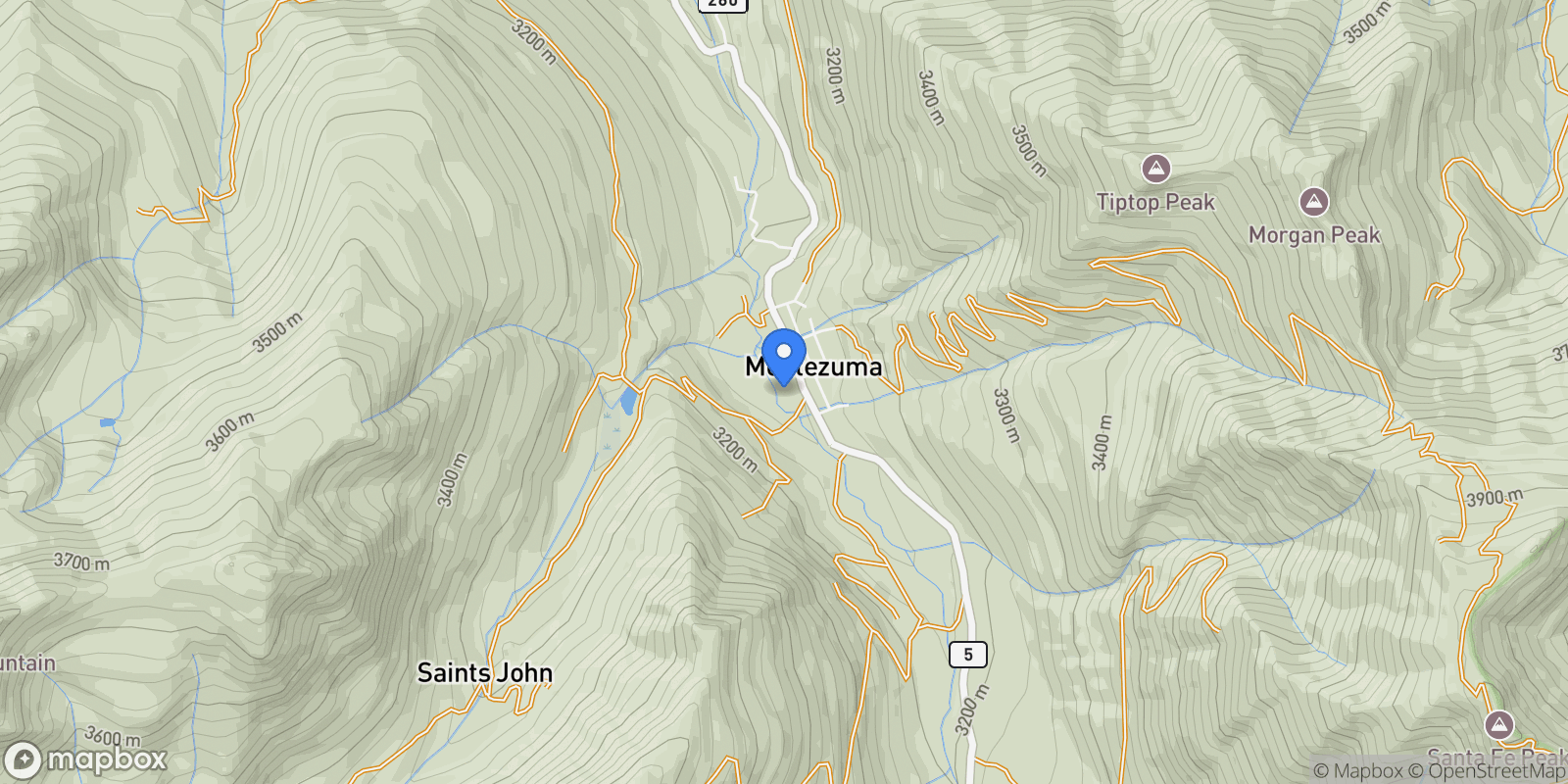 Map showing 5400 Montezuma Road , Montezuma, CO 80435, Dillon, Colorado, United States.