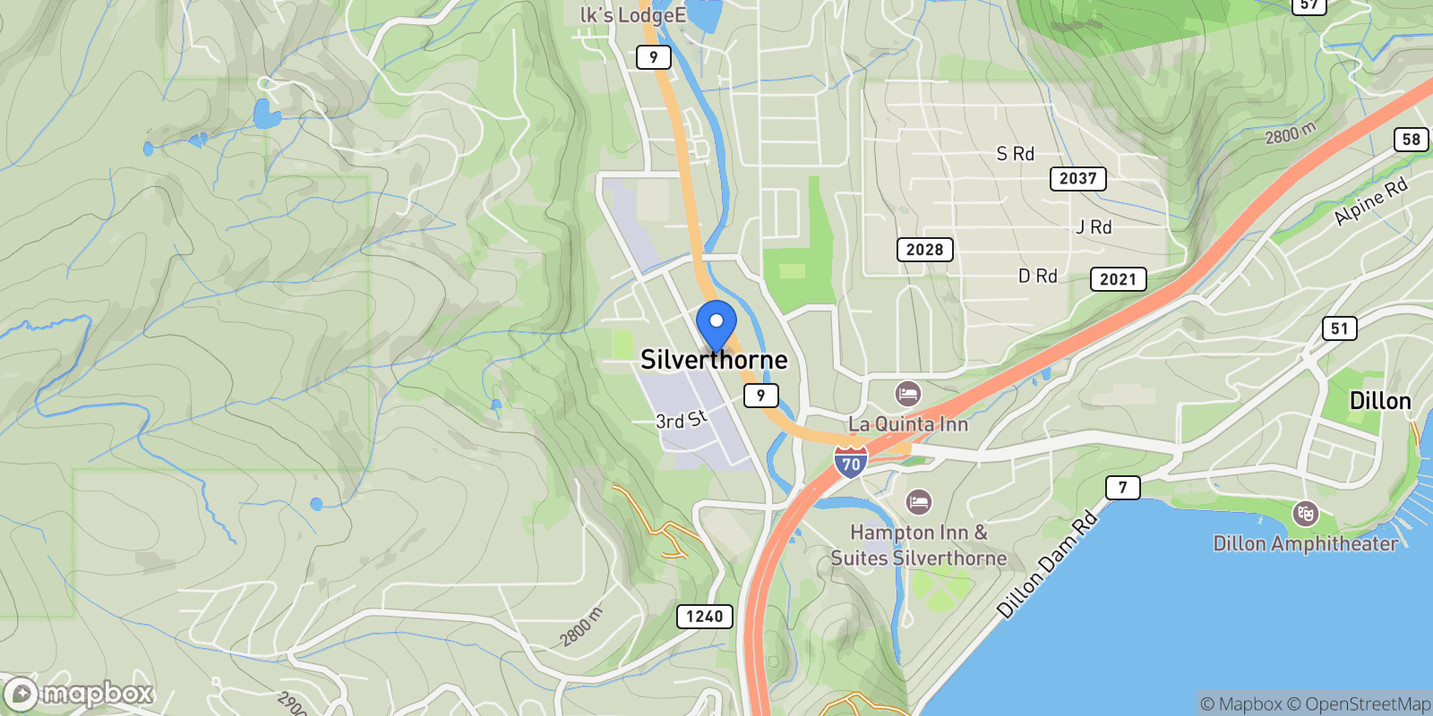 Map showing 75 W 4th Street Unit# 304W, Silverthorne, CO 80498, Silverthorne, Colorado, United States.